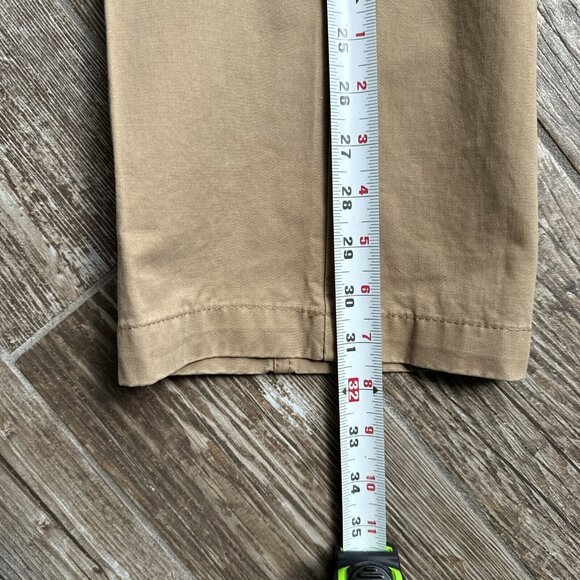 Cremieux Chino Pants Mens 35x32 Pleated Tan Casual Cotton Work Preppy - Picture 10 of 13